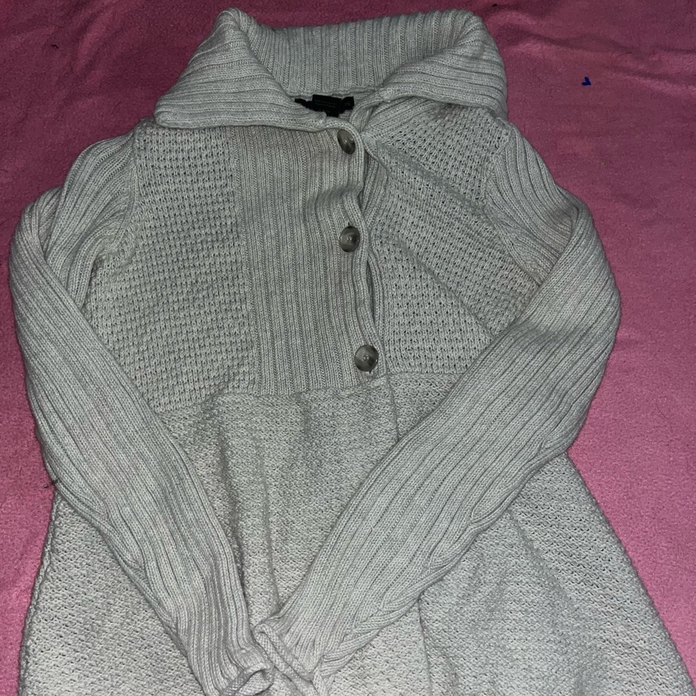 huge chunky knit grey/beige sweater from calvin klein jeans